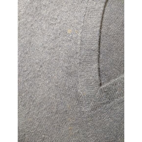 Navy Blue Alpaca Wool V-Neck Tight Knit Sweater Vest Mens XL by Alpaca Quitex - Picture 6 of 6